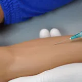Injectiearm voor intraveneuze intramusculaire subcutane en intracutane injectie.